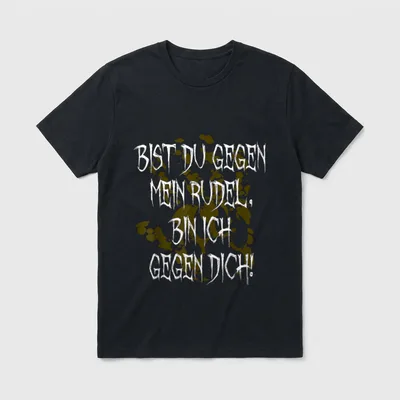 Wolf Rudel Spruch Wölfe T-Shirt – Klassisches T-Shirt in Schwarz
