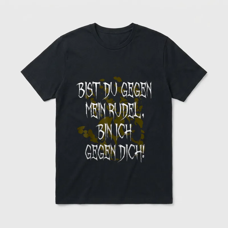 Wolf Rudel Spruch Wölfe T-Shirt – Klassisches T-Shirt in Schwarz