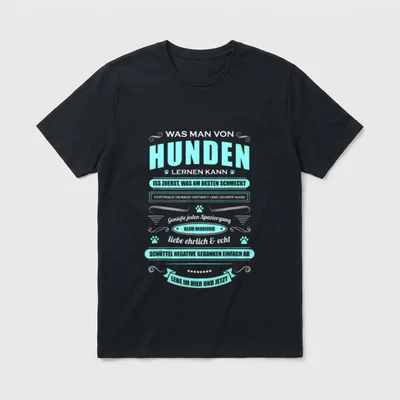 Hundebesitzer Was Man von Hunden T-Shirt – Klassisches T-Shirt in Schwarz