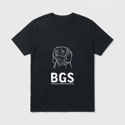 Bayerischer Gebirgsschweißhund I Motiv T-Shirt 1401 – Klassisches T-Shirt in Schwarz