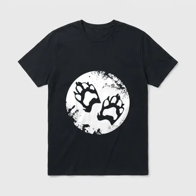 Lustige Pfotenabdrücke Hundepfoten Pfotenabdruck T-Shirt – Klassisches T-Shirt in Schwarz