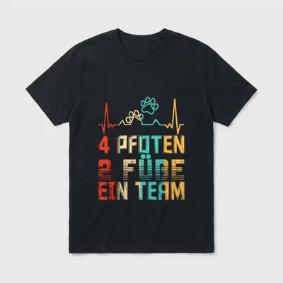 4 Paws Hundehalter A T-Shirt – Klassisches T-Shirt in Schwarz