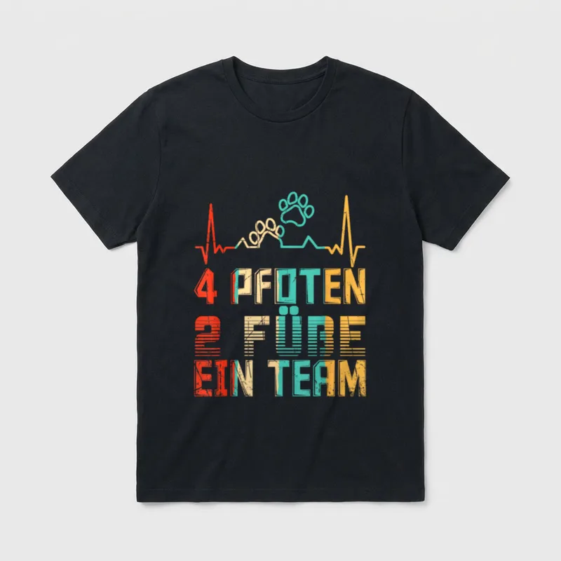 4 Paws Hundehalter A T-Shirt – Klassisches T-Shirt in Schwarz