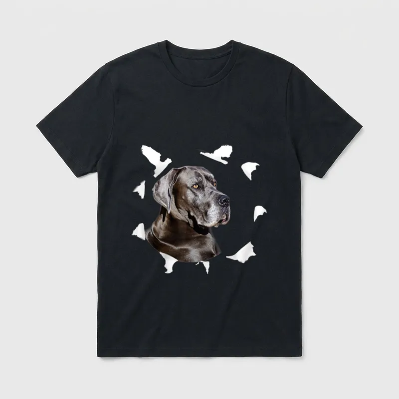 Deutsche Dogge Deutsche Dogge T-Shirt 1416 – Klassisches T-Shirt in Schwarz