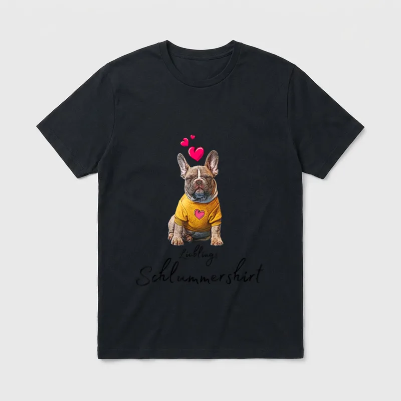 Lieblings Schlafshirt Hund T-Shirt – Klassisches T-Shirt in Schwarz