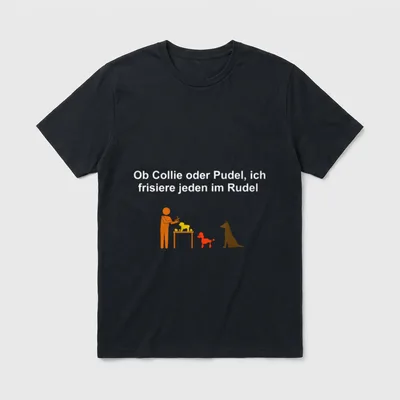 Hundefriseurin Hundefrisör Hundefriseur T-Shirt – Klassisches T-Shirt in Schwarz