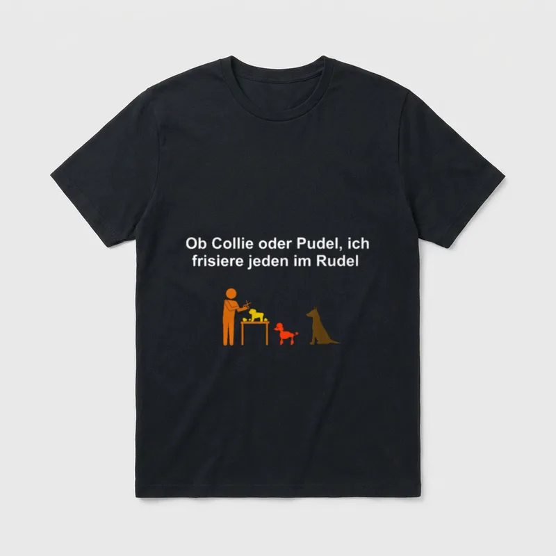 Hundefriseurin Hundefrisör Hundefriseur T-Shirt – Klassisches T-Shirt in Schwarz