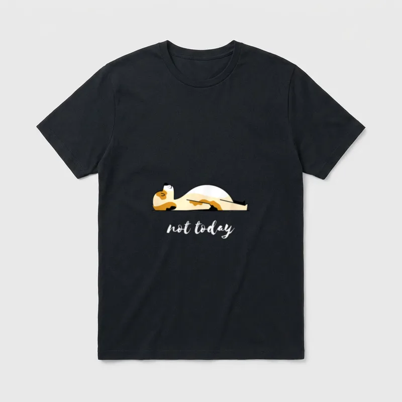Lustiges Hunde Faulenzer Not T-Shirt – Klassisches T-Shirt in Schwarz