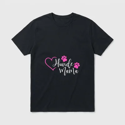 Hundemama Hunde Mama Frauchen T-Shirt – Klassisches T-Shirt in Schwarz