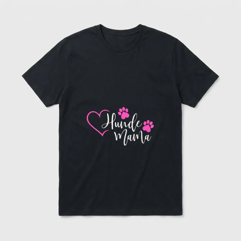 Hundemama Hunde Mama Frauchen T-Shirt – Klassisches T-Shirt in Schwarz