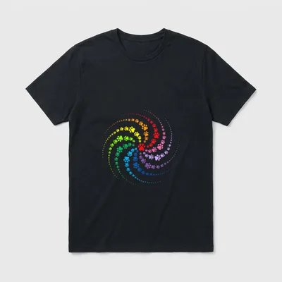 Hundemotiv mit Hundepfote T-Shirt – Klassisches T-Shirt in Schwarz