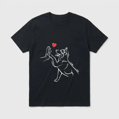 Deutscher Schäferhund Hundepapa & T-Shirt – Klassisches T-Shirt in Schwarz