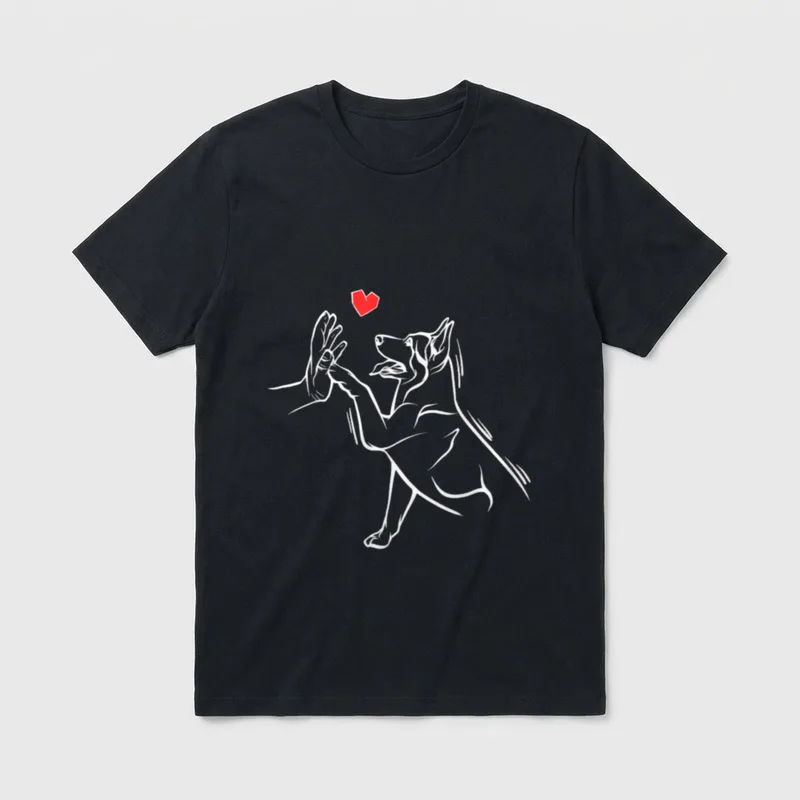 Deutscher Schäferhund Hundepapa & T-Shirt – Klassisches T-Shirt in Schwarz