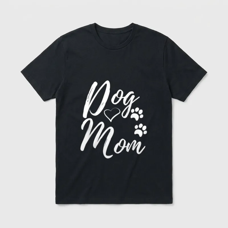 Dog Mom Dog Mum T-Shirt – Klassisches T-Shirt in Schwarz