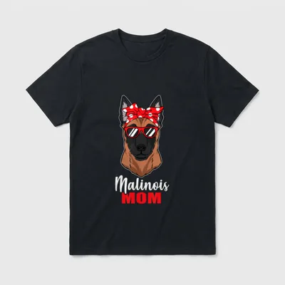 Lustiges Hunde Mama Frauchen Malinois T-Shirt – Klassisches T-Shirt in Schwarz