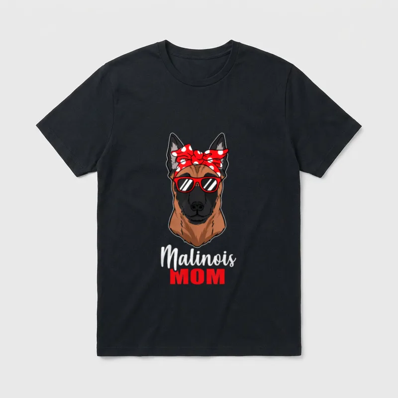 Lustiges Hunde Mama Frauchen Malinois T-Shirt – Klassisches T-Shirt in Schwarz