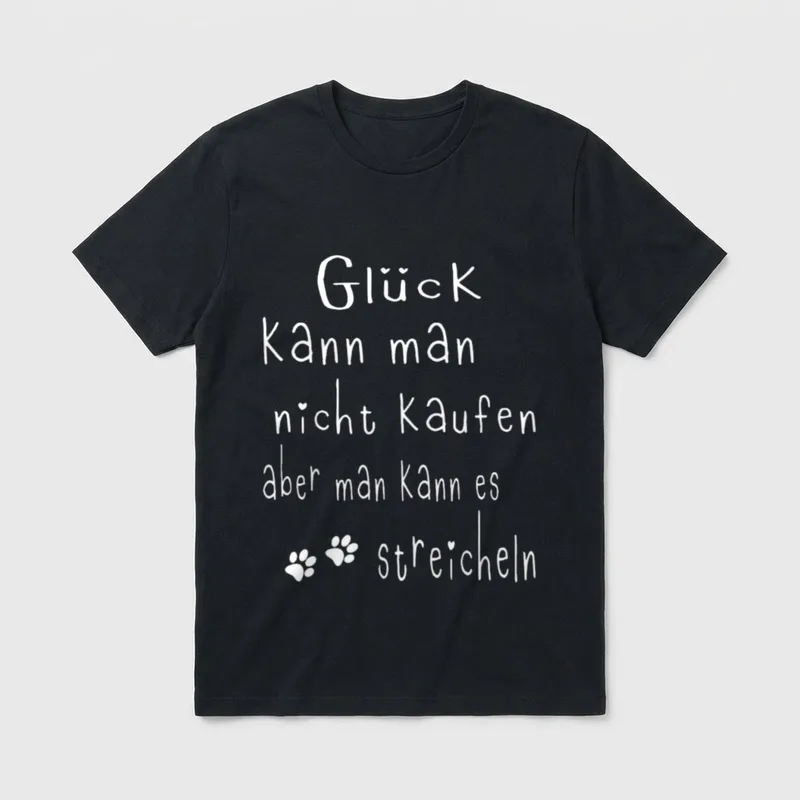 Hundemotiv mit Hundepfote für Hunde T-Shirt – Klassisches T-Shirt in Schwarz