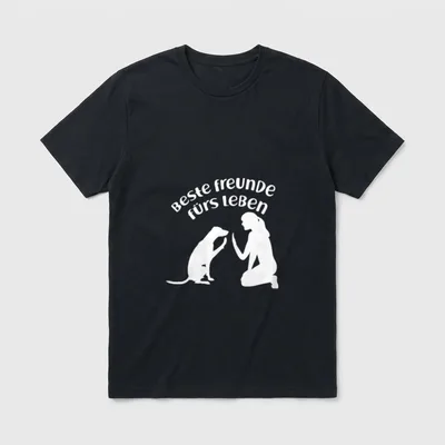 Hundemama Beste Freunde Fürs T-Shirt – Klassisches T-Shirt in Schwarz