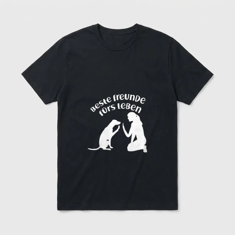 Hundemama Beste Freunde Fürs T-Shirt – Klassisches T-Shirt in Schwarz