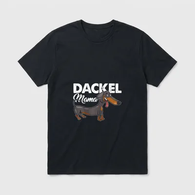 Dackel Mama Hundemama Hundehalterin T-Shirt – Klassisches T-Shirt in Schwarz
