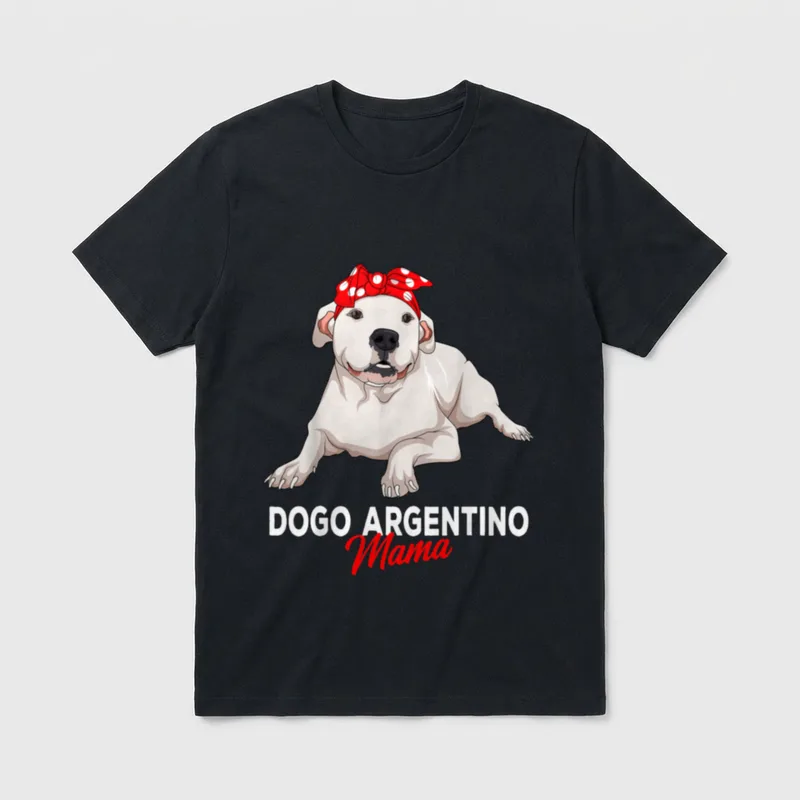 Dogo Argentino Hunde Mama T-Shirt – Klassisches T-Shirt in Schwarz