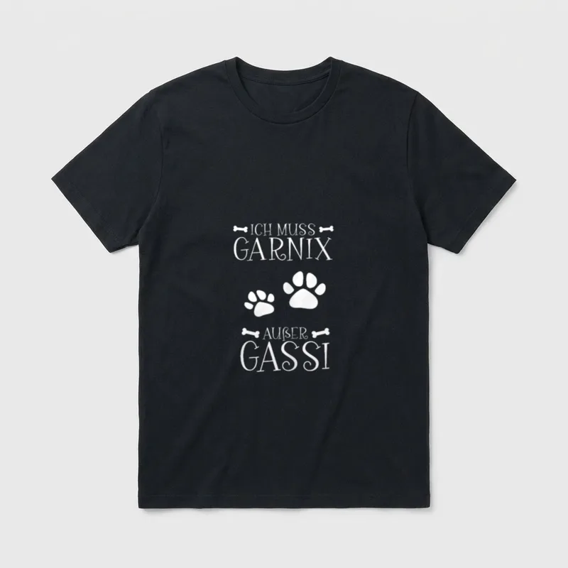 Hundemama Hundehalter Hundepfote Hund T-Shirt – Klassisches T-Shirt in Schwarz