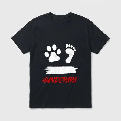 HUND Spruch Hundemama Hundepapa T-Shirt – Klassisches T-Shirt in Schwarz