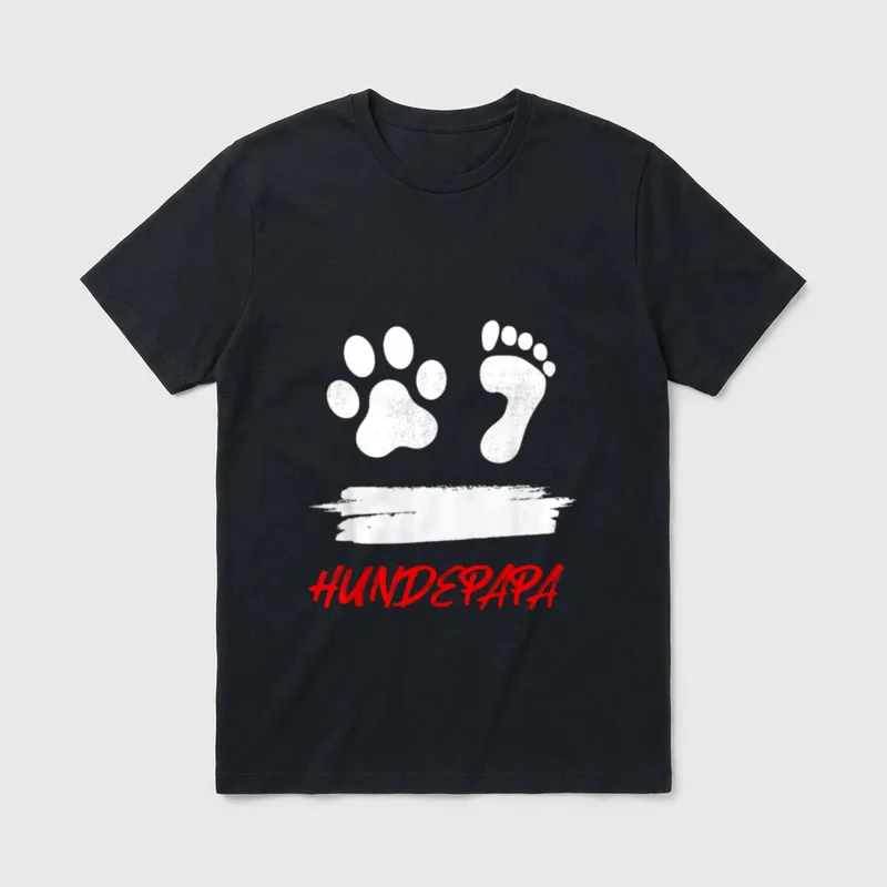 HUND Spruch Hundemama Hundepapa T-Shirt – Klassisches T-Shirt in Schwarz