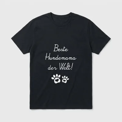Beste Hundemama der Welt T-Shirt – Klassisches T-Shirt in Schwarz