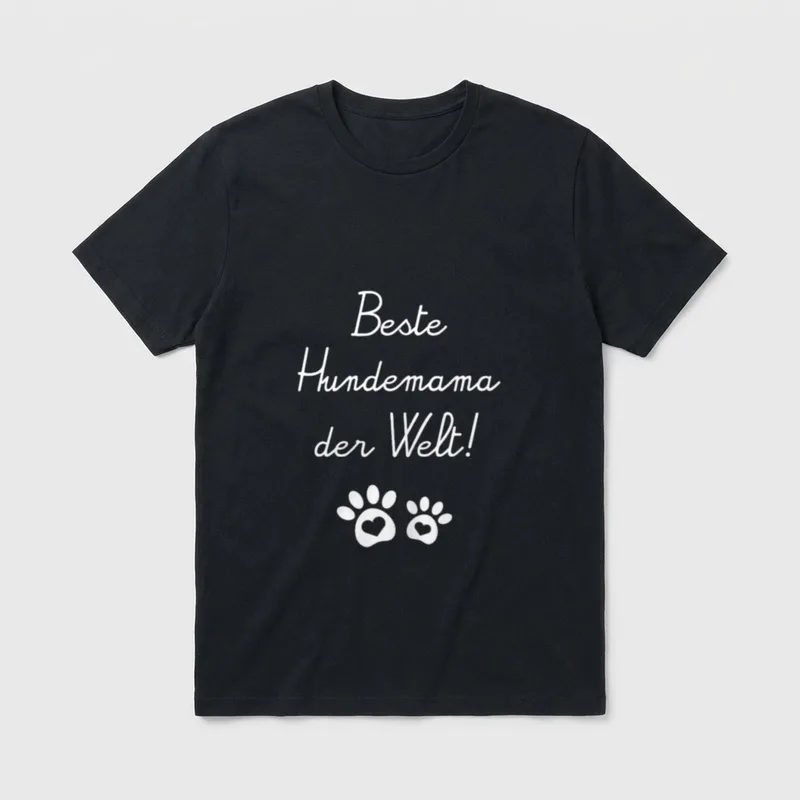 Beste Hundemama der Welt T-Shirt – Klassisches T-Shirt in Schwarz