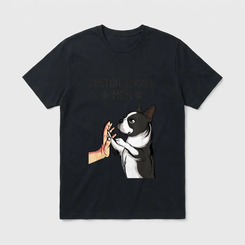 Boston Terrier Mom Hunde T-Shirt – Klassisches T-Shirt in Schwarz