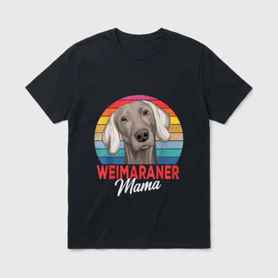 Weimaraner Hunde Mama Frauchen T-Shirt – Klassisches T-Shirt in Schwarz