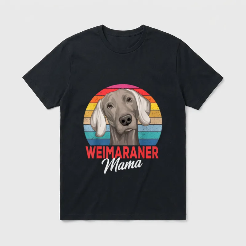 Weimaraner Hunde Mama Frauchen T-Shirt – Klassisches T-Shirt in Schwarz