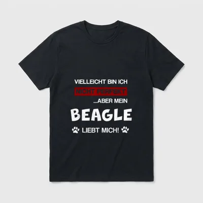 Beagle Hund Rasse Spruch T-Shirt – Klassisches T-Shirt in Schwarz