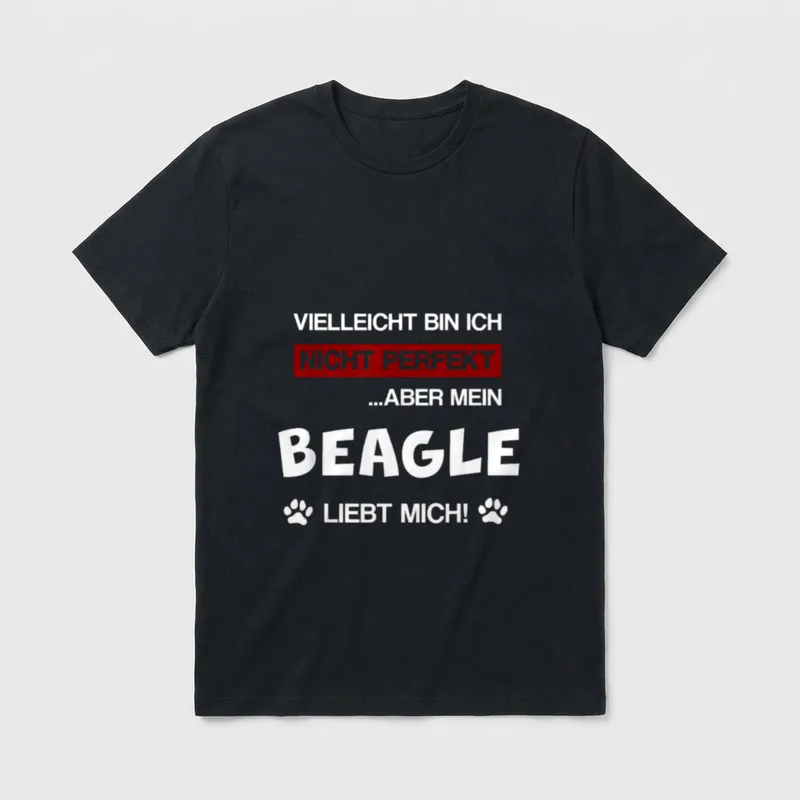 Beagle Hund Rasse Spruch T-Shirt – Klassisches T-Shirt in Schwarz