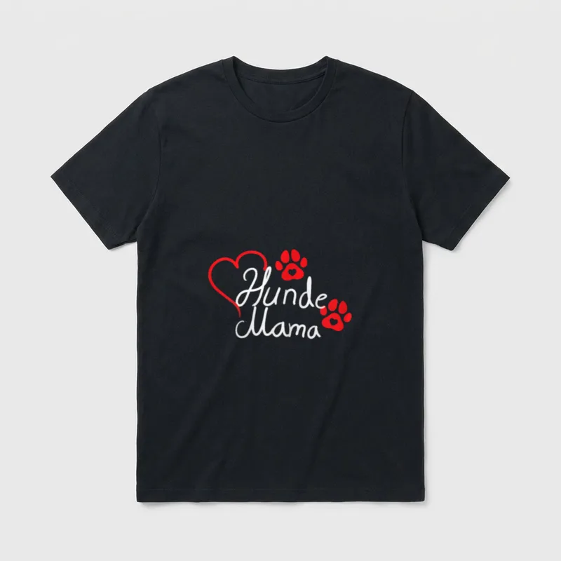Hunde Mama Hundebesitzerin Hundepfoten Hundemama T-Shirt – Klassisches T-Shirt in Schwarz