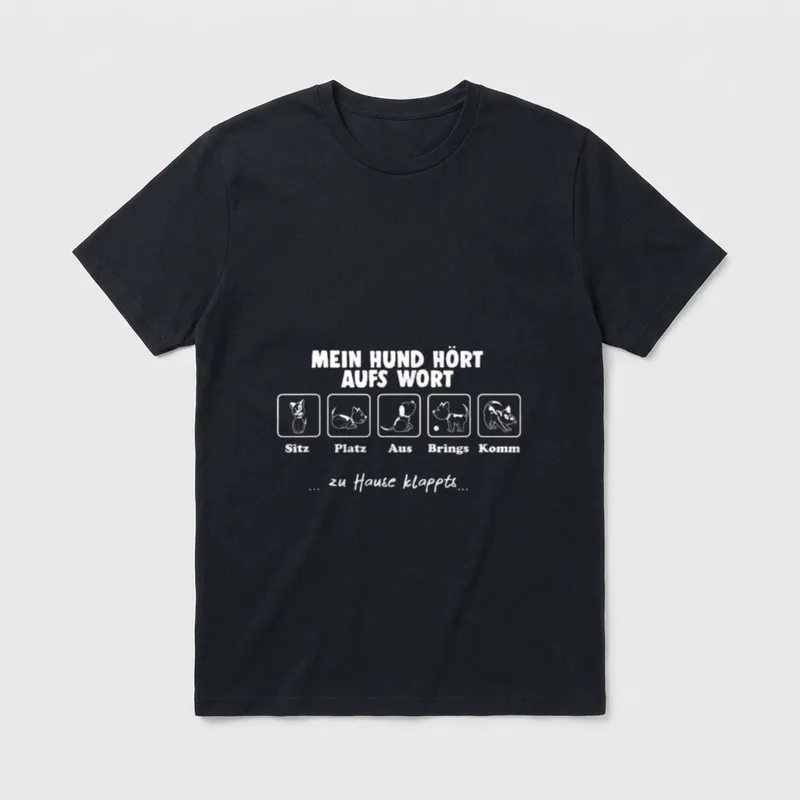 Mein Hund Hunde Hundemama T-Shirt – Klassisches T-Shirt in Schwarz