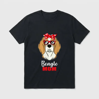 Lustiges Hunde Mama Frauchen Beagle T-Shirt – Klassisches T-Shirt in Schwarz