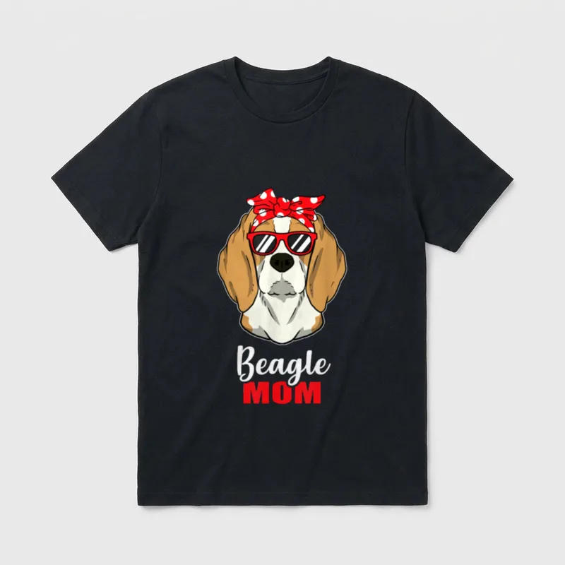 Lustiges Hunde Mama Frauchen Beagle T-Shirt – Klassisches T-Shirt in Schwarz