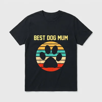 Retro Vintage Beste Hunde T-Shirt – Klassisches T-Shirt in Schwarz