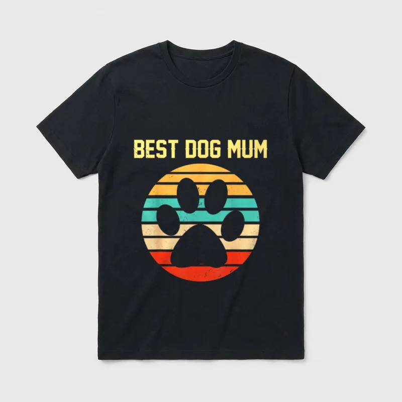 Retro Vintage Beste Hunde T-Shirt – Klassisches T-Shirt in Schwarz