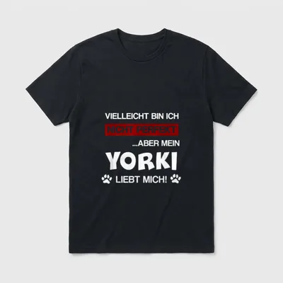 Yorki Hund Yorkshire Terrier T-Shirt – Klassisches T-Shirt in Schwarz