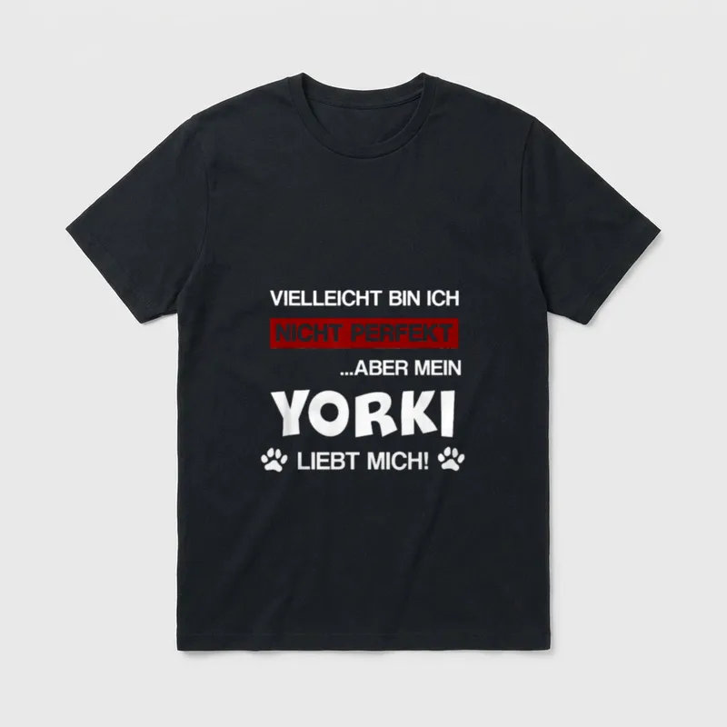 Yorki Hund Yorkshire Terrier T-Shirt – Klassisches T-Shirt in Schwarz
