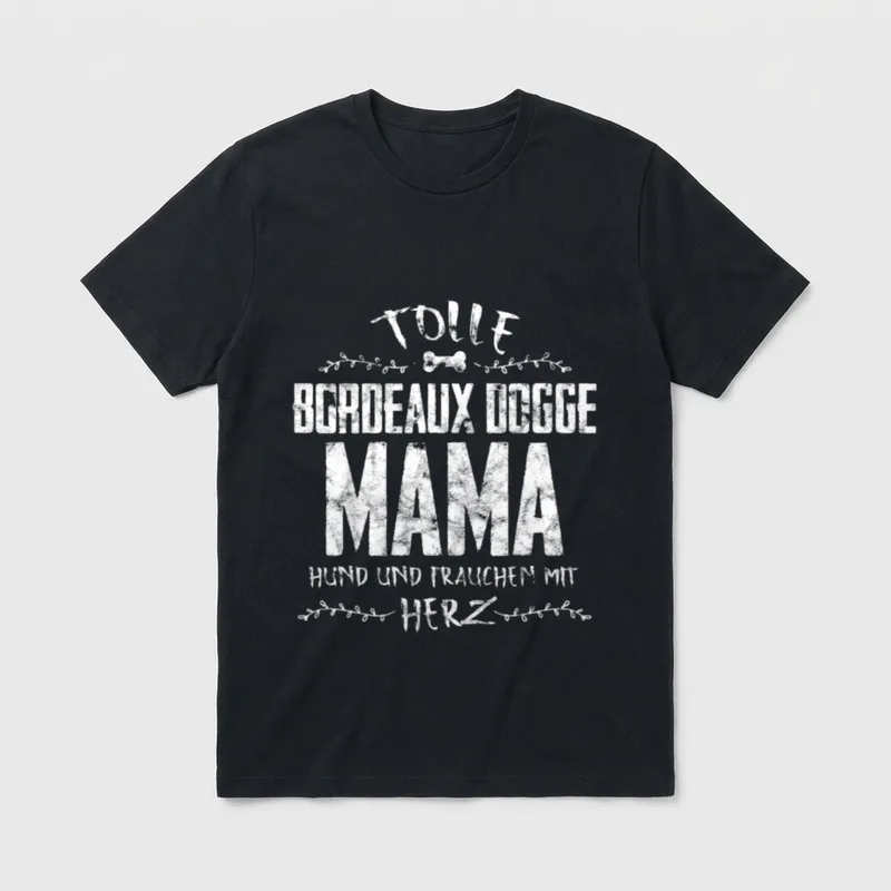 Tolle Bordeaux Dogge Mama T-Shirt – Klassisches T-Shirt in Schwarz