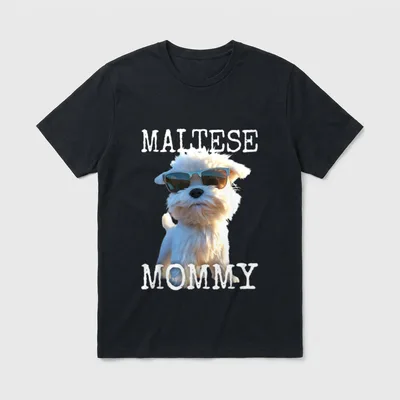 Maltese Mommy Hunde Mama T-Shirt – Klassisches T-Shirt in Schwarz