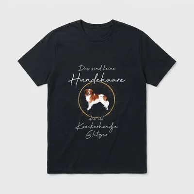 Das ist Kooikerhondje Glitzer T-Shirt – Klassisches T-Shirt in Schwarz