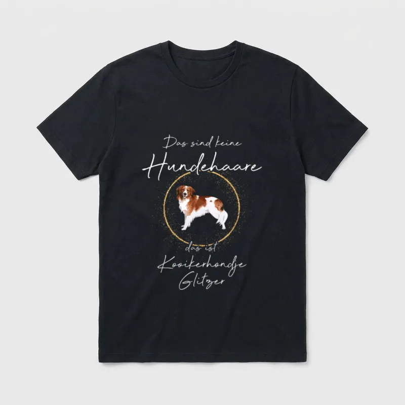 Das ist Kooikerhondje Glitzer T-Shirt – Klassisches T-Shirt in Schwarz