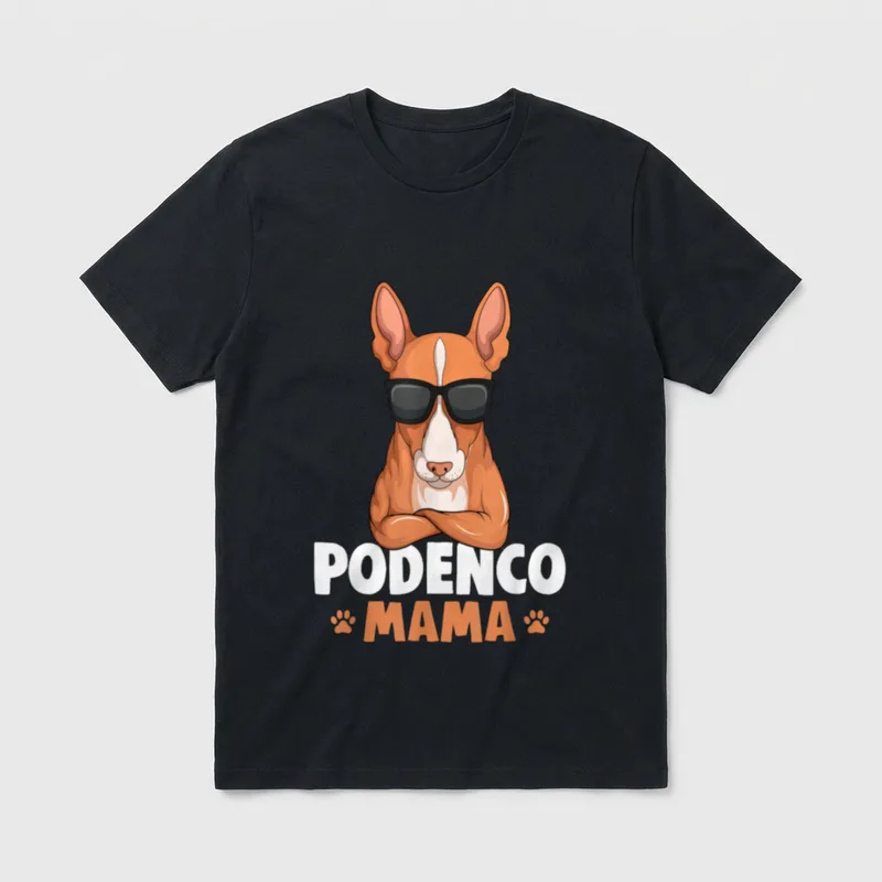 Podenco Hunde Mama Frauchen T-Shirt – Klassisches T-Shirt in Schwarz