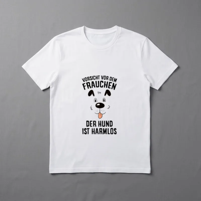 Vorsicht Vor Dem Frauchen Hundemama T-Shirt – Klassisches T-Shirt in Schwarz