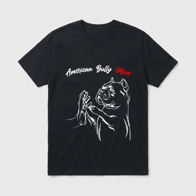 American Bully Mom Hunde Mama T-Shirt – Klassisches T-Shirt in Schwarz